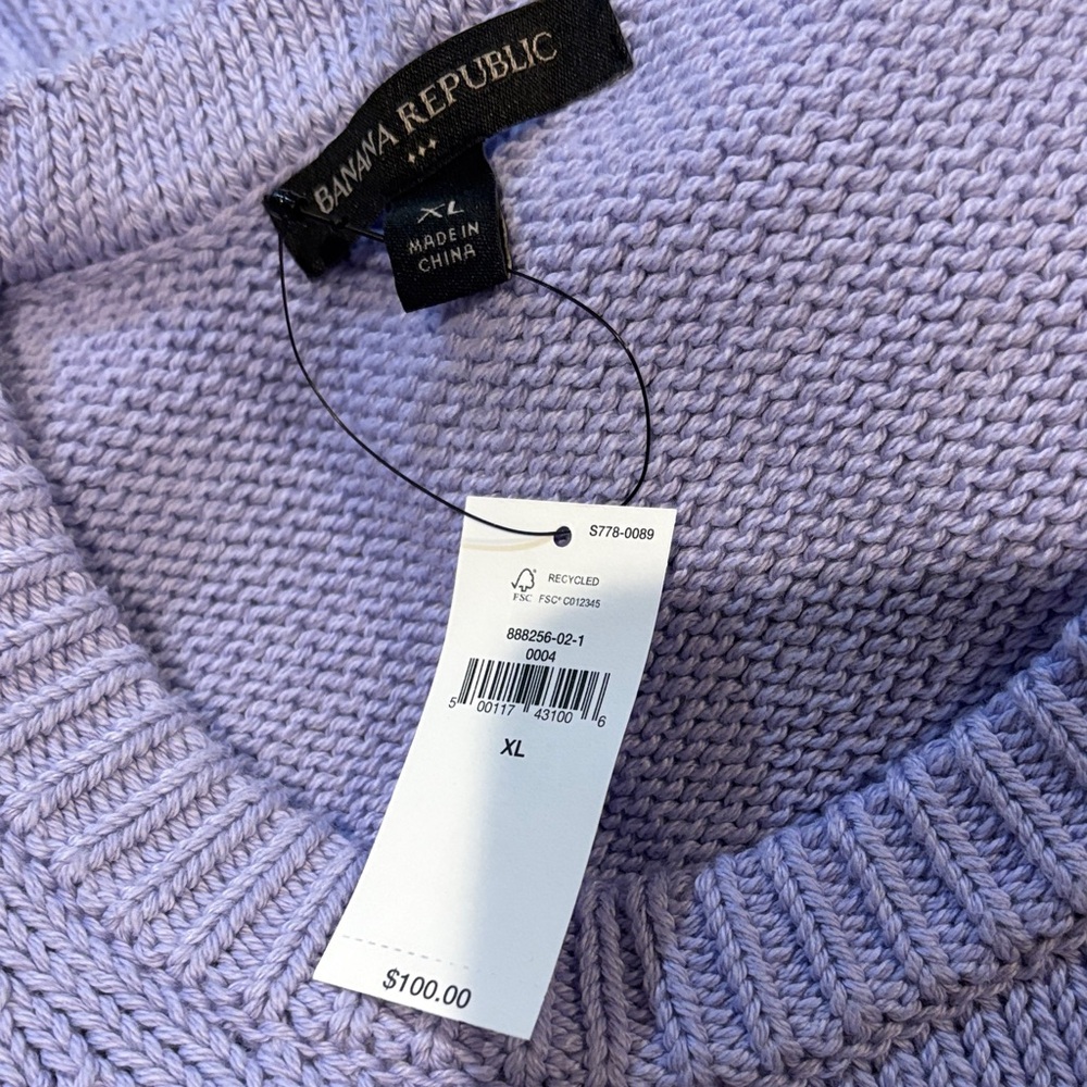 Banana Republic Women's Oversized Sweater in Soft Lavender - Picture 4 of 4